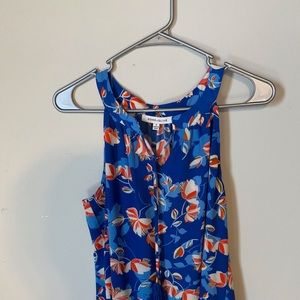 Blue, floral dress tank top.